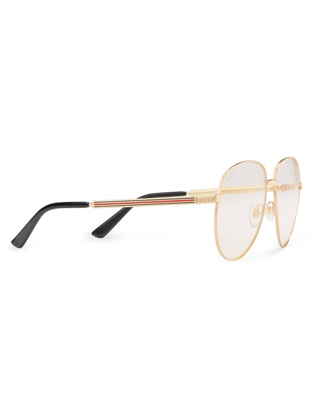 Gucci Women's Gold Frame Eyeglasses with Burgundy Case and Pouch